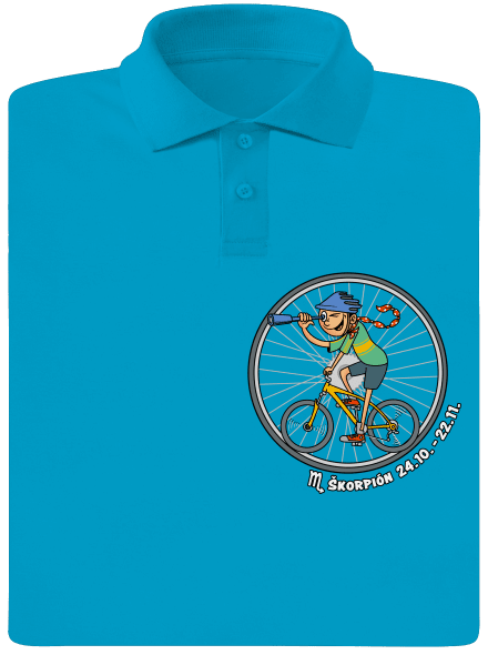 Cyklistický horoskop: Škorpión pánska polokošeľa Blue Atol
