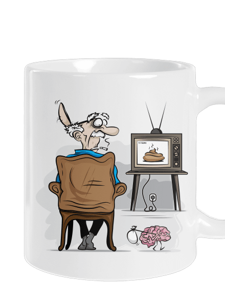 TV News klasický hrnček White