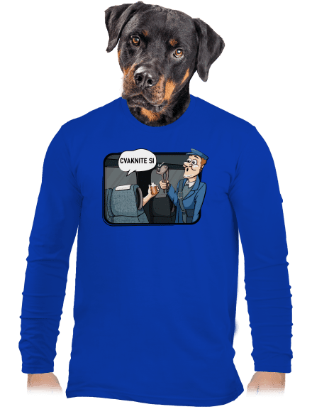 Cvaknite si pánske dlhý rukáv Royal Blue