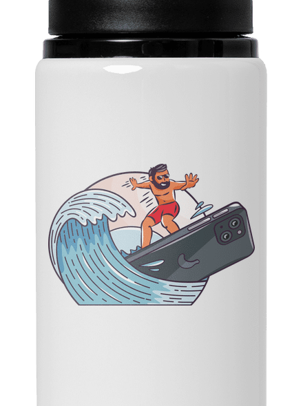 Som surfer flaša na vodu White