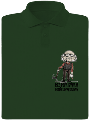 Neklidný bez piva pánska polokošeľa Bottle Green Mal