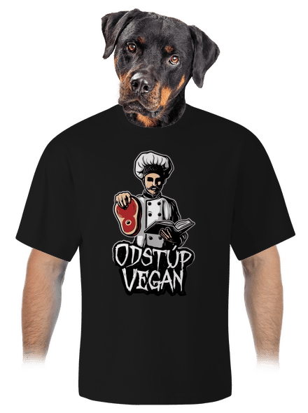 Odstup vegane unisex tričko oversized Black
