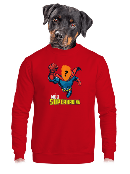 Môj superhrdina unisex mikina bez kapucne Red