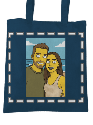 Simpsonovi z vlastnej fotky taška Petrol