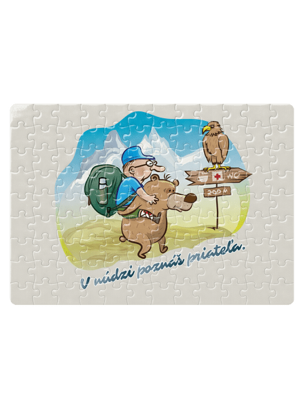 Priateľ v núdzi puzzle White