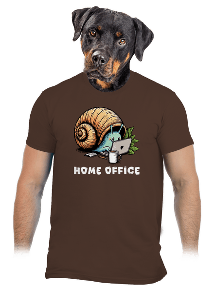 Slimákov home office pánske tričko Brown