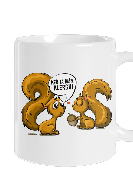 Alergická veverička klasický hrnček White
