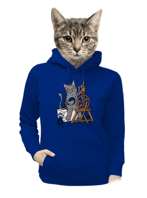 Mačka pradie dámska mikina klokanka Royal Blue Mal