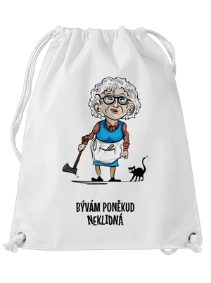 Neklidná - vlastný text vak White