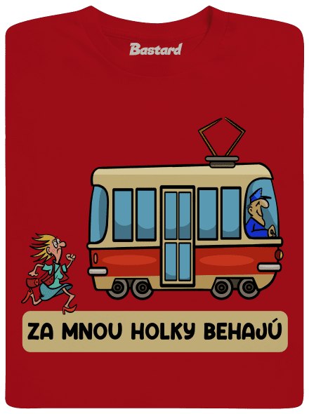 Za mnou baby behajú pánske dlhý rukáv Red