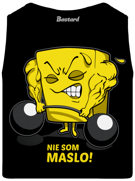 Nie som maslo pánske tielko Black