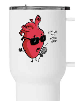 Listen to your heart termohrnček White