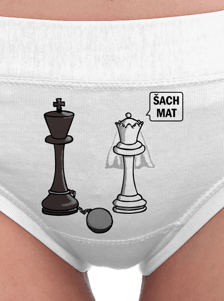 Šach mat dámske nohavičky White