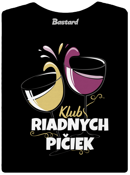 Klub riadnych pičiek dámske tričko s lemom Black