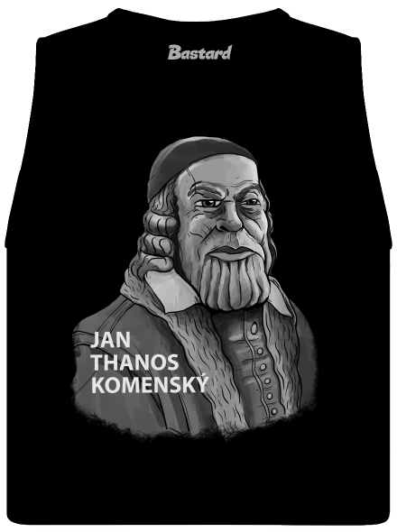 Jan Thanos Komenský dámske tielko voľné Black