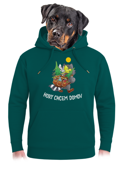 Hory chcem domov unisex mikina premium Emerald Green