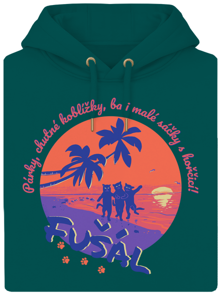Fušál unisex mikina premium Emerald Green