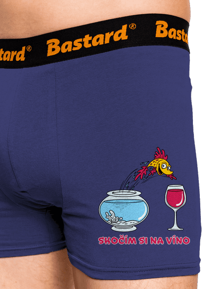 Skočím si na víno boxerky Blue Navy