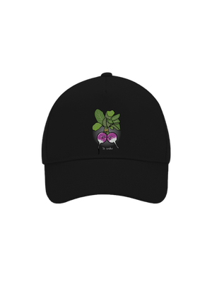 Reďkovky vo zväzku šiltovka baseballka Black