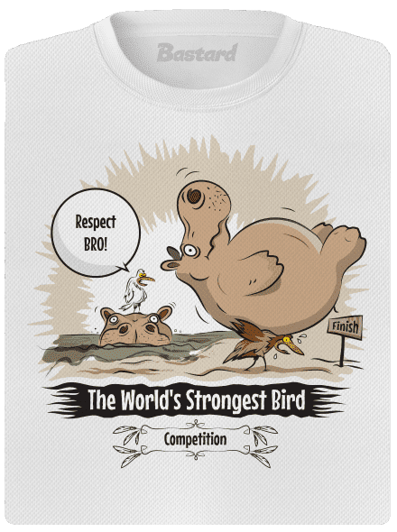 Strongest bird dámske športové tričko White