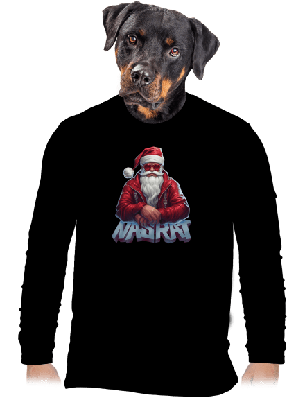 Sranta Klaus pánske dlhý rukáv Black