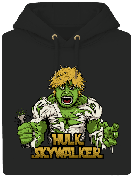 Hulk Skywalker unisex mikina premium Dark Black