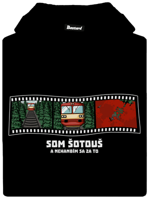 Som šotouš pánska mikina klokanka Black