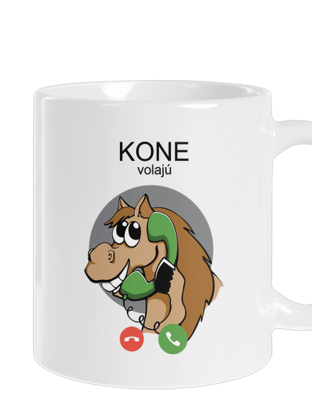 Kone volajú klasický hrnček White