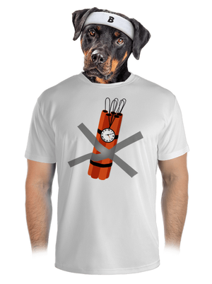 Dynamit pánske športové tričko White