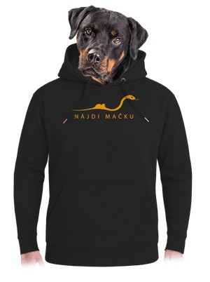 Nájdi mačku unisex mikina premium Dark Black