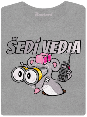 Šedí vedia - myš dámske tričko Dark Gray Melange