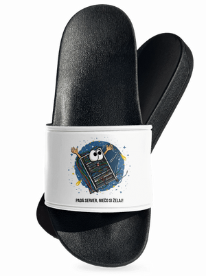 Padá server šľapky White