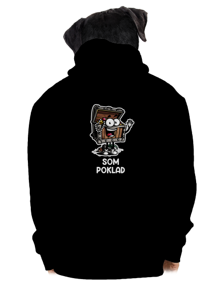 Som poklad pánska mikina na zips Black
