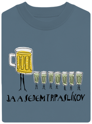 Ja a sedem trpaslíkov unisex mikina bez kapucne Nordic Blue