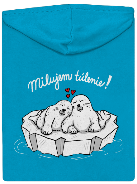 Milujem túlenie dámska mikina na zips Blue Atol