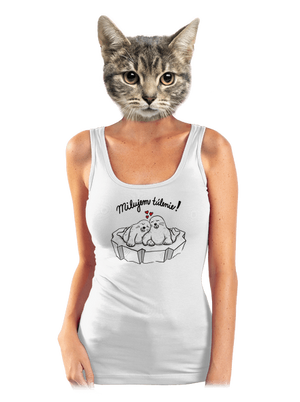 Milujem túlenie dámske tielko klasické White