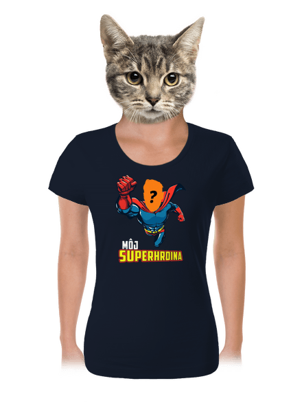 Môj superhrdina dámske tričko Navy Mal