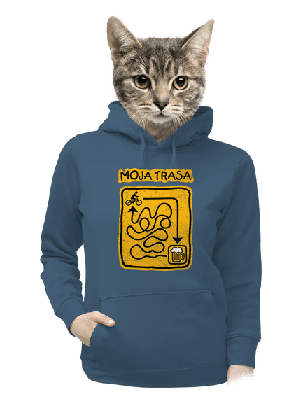 Moja trasa dámska mikina klokanka Denim