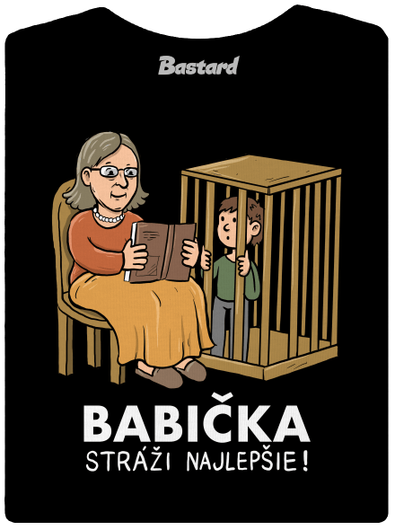 Babička stráži najlepšie dámske tričko prémium Black
