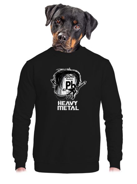 Heavy Metal unisex mikina bez kapucne Black