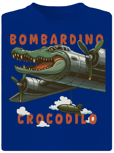 Bombardino Crocodilo – Italian Brainrot pánske športové tričko Royal Blue Mal
