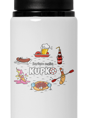 Slovenské kupko flaša na vodu White