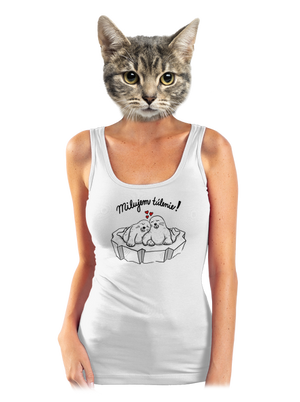 Milujem túlenie dámske tielko klasické White