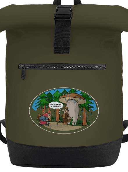 Babička a hubár batoh Military Green