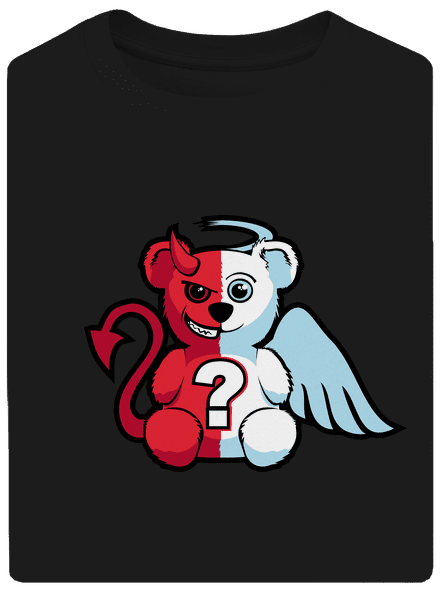 Anjel vs. diabol unisex tričko oversized Black