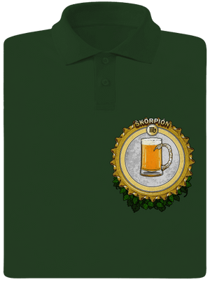 Pivný horoskop: Škorpión pánska polokošeľa Bottle Green Mal
