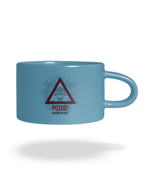 Chlapček na ceste hrnček makronka Blue Macaron