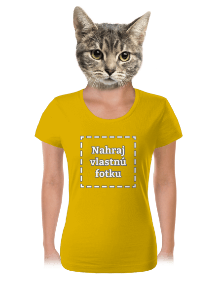 Vlastná potlač dámske tričko Yellow