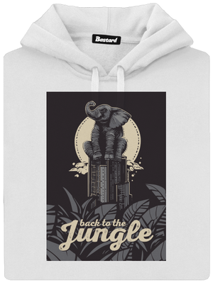 Back to the jungle dámska mikina klokanka White