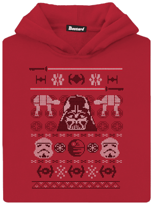 Vader na svetri detská mikina klokanka Fire Red
